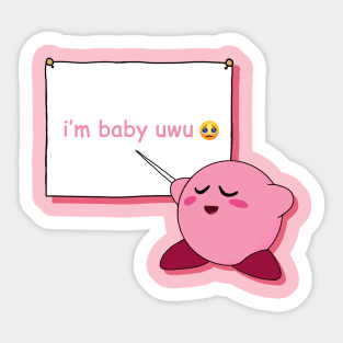 im baby uwu face Sticker